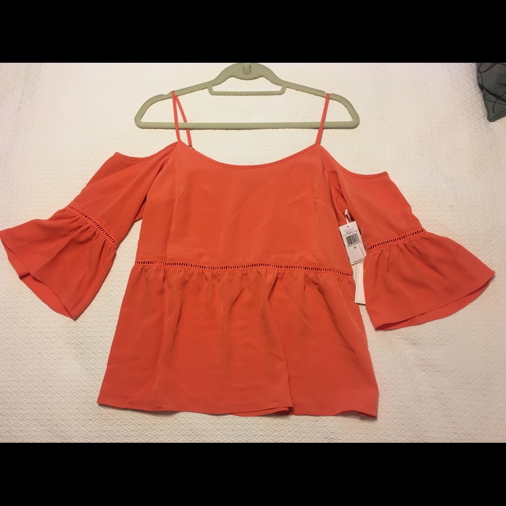 1.state Cold Shoulder Peasant Top, size M. - Picture 5 of 7